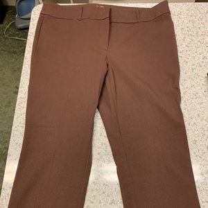 Loft Chocolate Brown Skinny Ankle Pants Size 14
